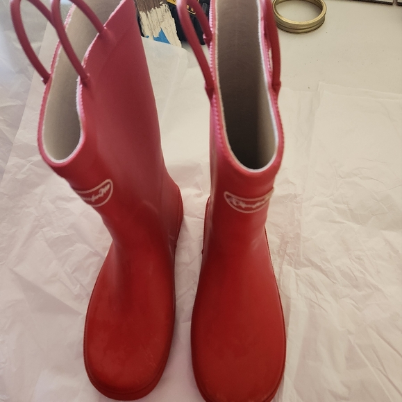 KomForme Kids Rain Boots, Waterproof Rubber Matte Boots with Easy-on Handles - Picture 7 of 10